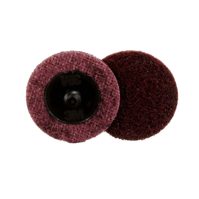 3M SC-DR 07481 Scotch-Brite Roloc Surface Conditioning Disc, TR, A/O Medium, Maroon, 2 in (7000028506) (100 Pack)