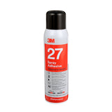 3M 27 Multi-Purpose Spray Adhesive, Clear, 16 fl oz Can Net Wt 13.05 oz (7000028596) (Case of 12)  - (12Pack)