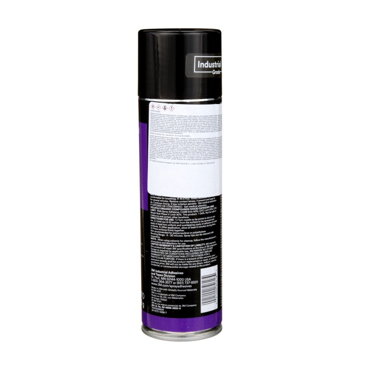 3M 80 Rubber and Vinyl Spray Adhesive Yellow, 24 fl oz Can, Net Wt 19 oz (82618) (7000028604)  - (6Pack) - 3