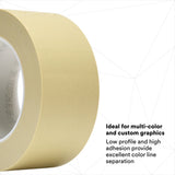 3M 218 Scotch Fine Line Tape, Green, 2 in x 60 yd, 5.0 mil (7000028860) (96 Pack) - 6