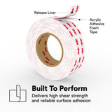3M 4950 VHB Tape, White, 1/2 in x 36 yd, 45 mil (7000028869) (18 Pack) - 6