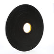 3M 4718 Vinyl Foam Tape, Black, 1/2 in x 36 yd, 125 mil (7000028881) (18 Pack)