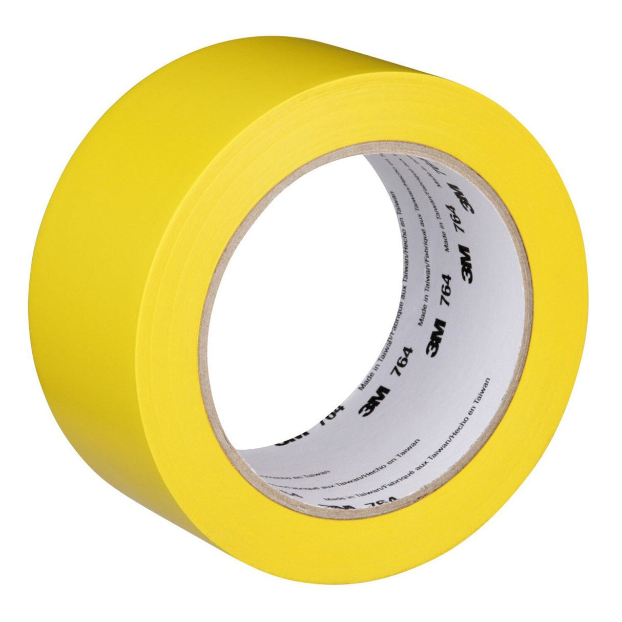 3M 764 General Purpose Vinyl Tape Yellow 2 in x 36 yd 5 mil Light Traffic Floor Marking and Color Coding (7000028954)  - (24Pack)