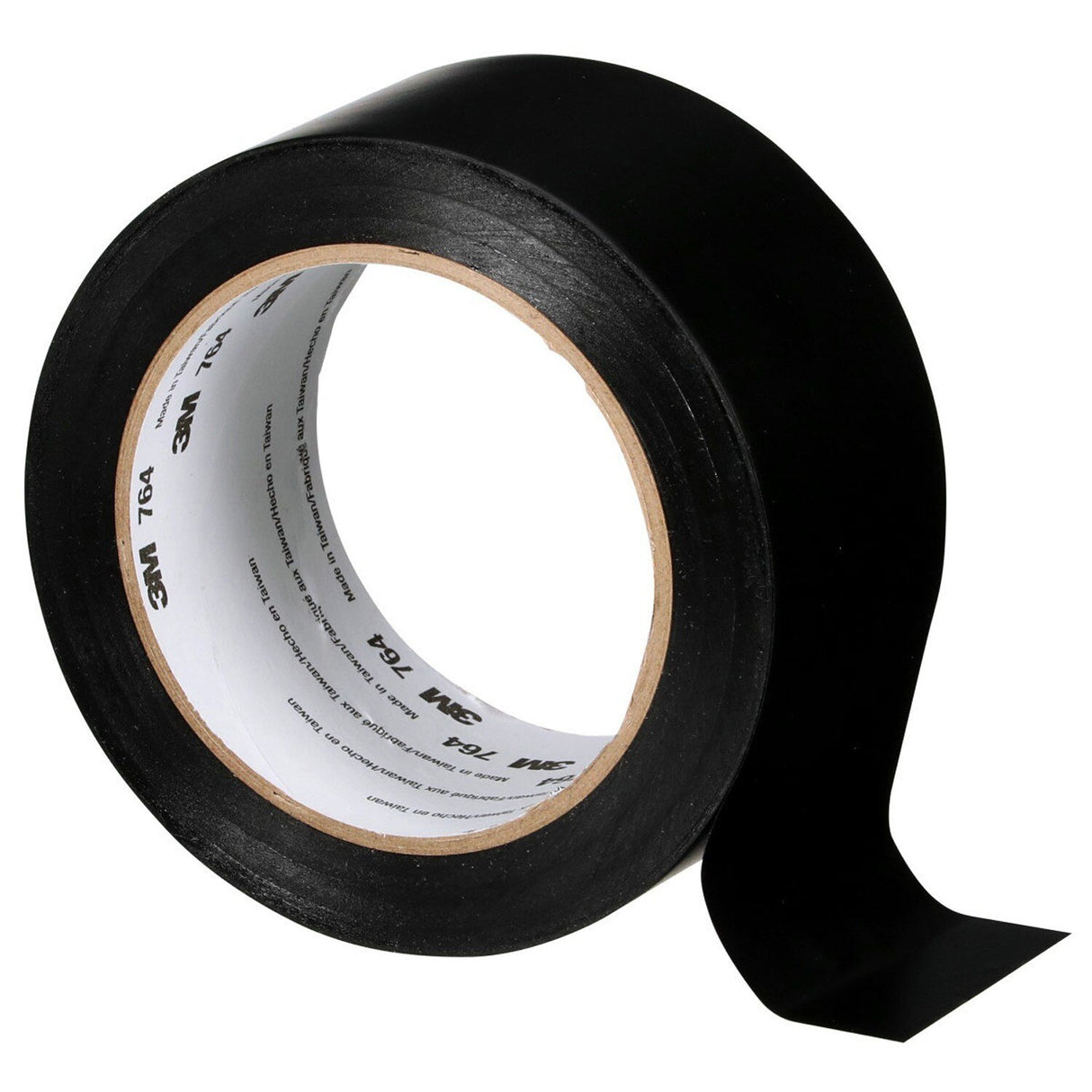 3M 764 General Purpose Vinyl Tape, Black, 2 in x 36 yd, 5 mil, Floor Marking, Color Coding, Bundling (7000028962)  - (24Pack) - 2