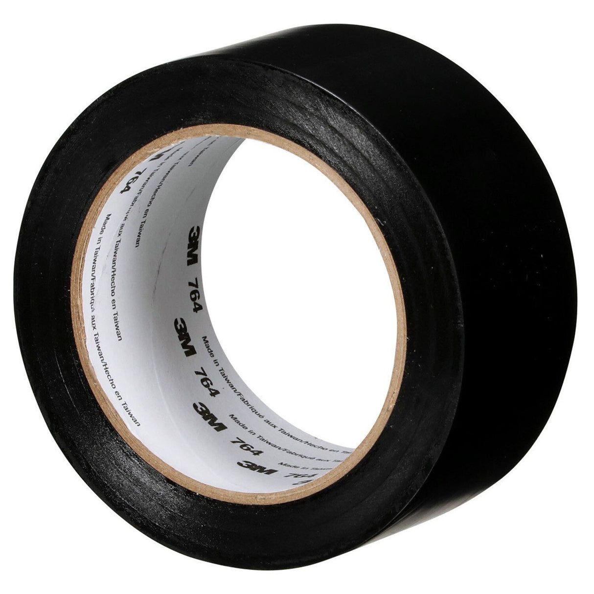 3M 764 General Purpose Vinyl Tape, Black, 2 in x 36 yd, 5 mil, Floor Marking, Color Coding, Bundling (7000028962)  - (24Pack) - 3