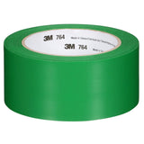 3M 764 General Purpose Vinyl Tape Green 2 in x 36 yd 5 mil Floor Marking Color Coding (7000028964)  - (24Pack)