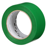 3M 764 General Purpose Vinyl Tape Green 2 in x 36 yd 5 mil Floor Marking Color Coding (7000028964)  - (24Pack) - 4