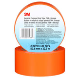 3M 764 General Purpose Vinyl Tape, Orange, 2 in x 36 yd, 5 mil (7000028965)  - (24Pack) - 7