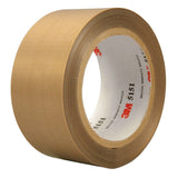 3M 5151 General Purpose PTFE Glass Cloth Tape, Light Brown, 2 in x 36 yd (7000028973) (24 Pack)