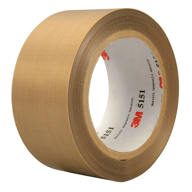3M 5151 General Purpose PTFE Glass Cloth Tape, Light Brown, 2 in x 36 yd (7000028973) (24 Pack)