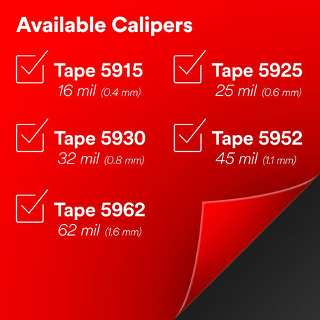 3M 5952 VHB Tape , Black, 3/4 in x 36 yd, 45 mil (7000028997) (12 Pack) - 10