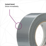 3M 2929 General Use Duct Tape, Silver, 1.88 in x 50 yd, 5.5 mil, Individually Wrapped (7000029030)  - (24Pack) - 3