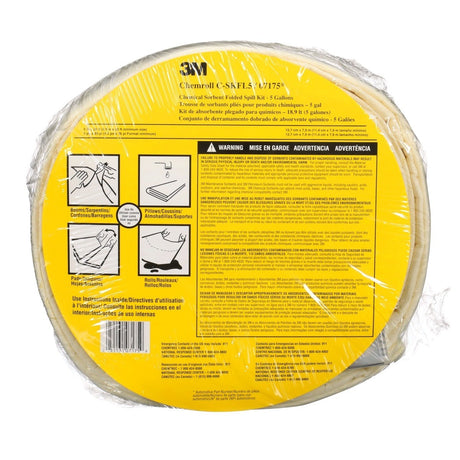 3M C-SKFL5 Chemical Sorbent Folded Spill Kit /07175 (7000029637)  - (3Pack) - 8