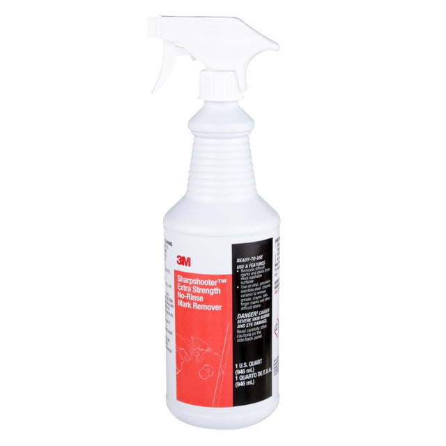 3M Sharpshooter Extra Strength No-Rinse Mark Remover with Trigger Sprayer, 1 qt (7000029810)  - (12Pack)