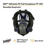 3M FF-401 Ultimate FX Full Facepiece Reusable Respirator , Small (7000029940)  - (4Pack) - 4