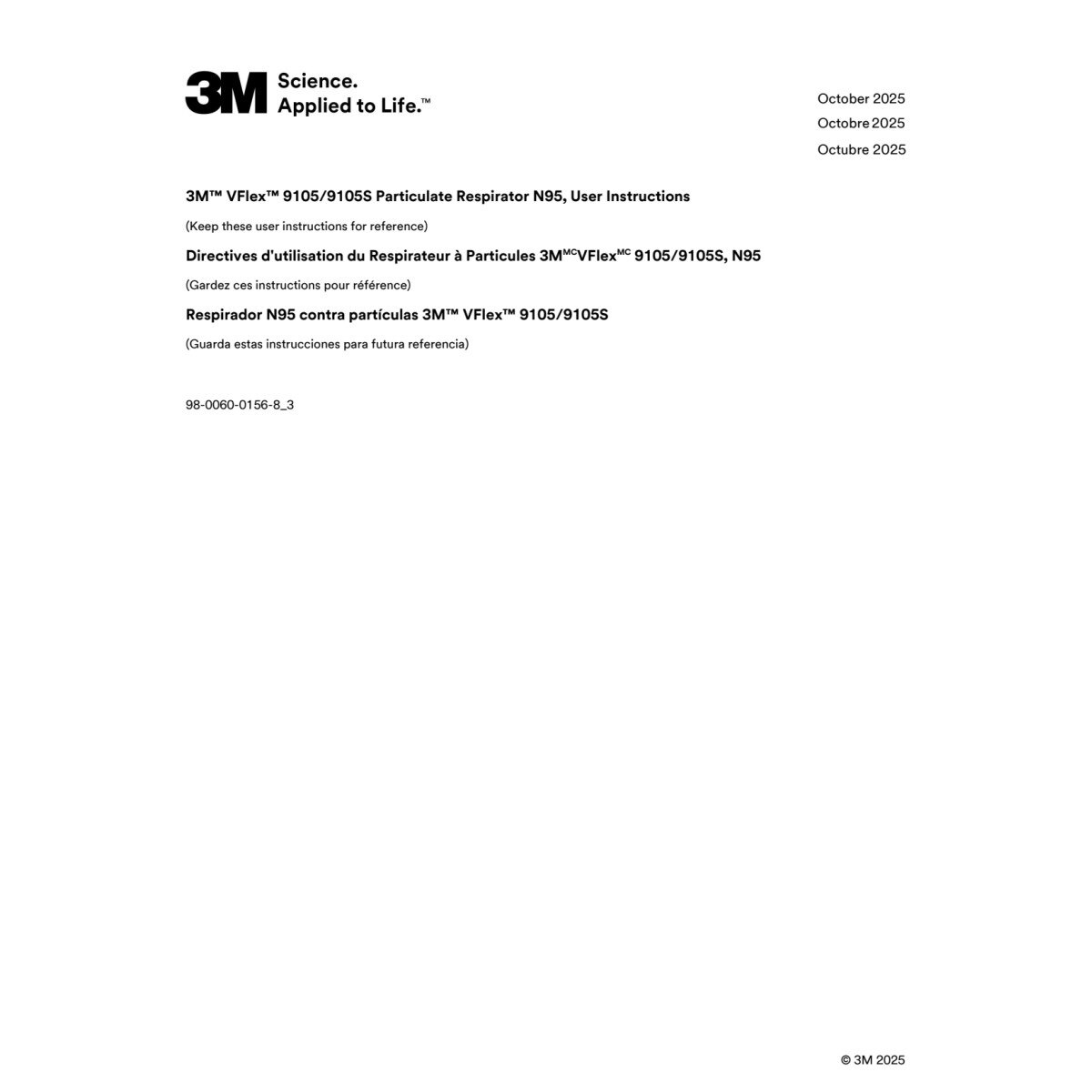 3M 9105S N95 Particulate Respirator, Small, Flat Fold, White, Disposable (7000030028) (400 Pack) - 8