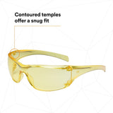 3M 11817-00000-20 Virtua AP Safety Glasses Amber Hard Coat Lens Amber Frame Anti Scratch (7000030052) (400 Pack) - 5
