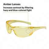 3M 11817-00000-20 Virtua AP Safety Glasses Amber Hard Coat Lens Amber Frame Anti Scratch (7000030052) (400 Pack) - 6