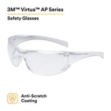 3M 11819-00000-20 Virtua AP AP Safety Glasses Clear Hard Coat Lens Clear Frame Side Shields (7000030054)  - (20Pack) - 2