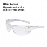 3M 11819-00000-20 Virtua AP AP Safety Glasses Clear Hard Coat Lens Clear Frame Side Shields (7000030054)  - (20Pack) - 7
