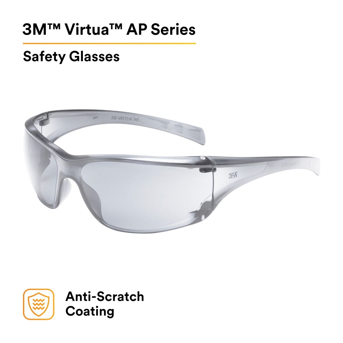 3M 11847-00000-20 Virtua AP Protective Safety Glasses, Indoor Outdoor Mirror Lens, Light Gray Frame (7000030055)  - (20Pack) - 2