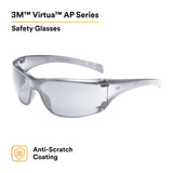 3M 11847-00000-20 Virtua AP Protective Safety Glasses, Indoor Outdoor Mirror Lens, Light Gray Frame (7000030055)  - (20Pack) - 2