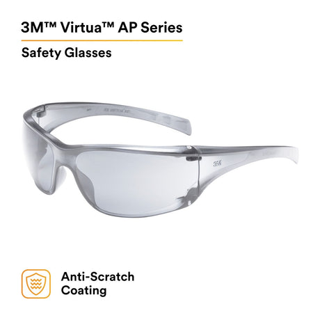 3M 11847-00000-20 Virtua AP Protective Safety Glasses, Indoor Outdoor Mirror Lens, Light Gray Frame (7000030055)  - (20Pack) - 2