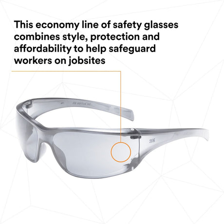3M 11847-00000-20 Virtua AP Protective Safety Glasses, Indoor Outdoor Mirror Lens, Light Gray Frame (7000030055)  - (20Pack) - 8