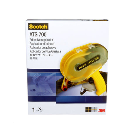 3M ATG700 Scotch Adhesive Applicator, for 1/2 in and 3/4 in wide rolls, Yellow (7000031199)  - (6Pack) - 4