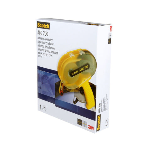 3M ATG700 Scotch Adhesive Applicator, for 1/2 in and 3/4 in wide rolls, Yellow (7000031199)  - (6Pack) - 6
