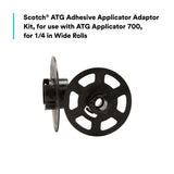 3M ATG700 Scotch Adhesive Applicator, for 1/2 in and 3/4 in wide rolls, Yellow (7000031199)  - (6Pack) - 7