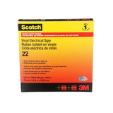3M Scotch Heavy Duty Vinyl Electrical Tape 22, Black, 3/4 in x 36 yd (22-3/4X36YD) (7000031344)  - (12Pack) - 2