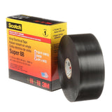 3M Super 88 88-1.5X36YD Scotch Vinyl Electrical Tape, Black, 1-1/2 in x 36 yd, Premium Grade, Rubber Resin Adhesive, PVC Backing, All-Season Heavy Duty Electrical Tape (7000031459)  - (12Pack) - 3