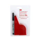 3M ScotchCode Wire Marker Write-On Dispenser with Tape and Pen, 0.75 in x 1.375 in (SWD) (7000031501)  - (10Pack) - 5