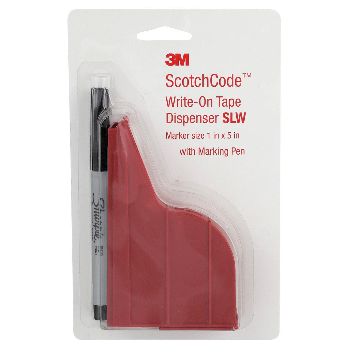 3M ScotchCode Wire Marker Write-On Tape Dispenser with Tape and Pen, 1 in x 5 in (SLW) (7000031502)  - (10Pack)