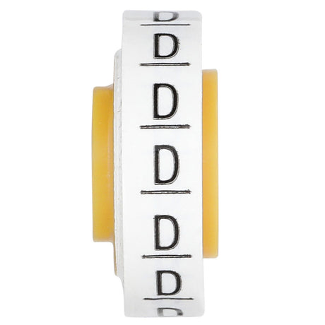 3M SDR-D ScotchCode Wire Marker Tape Refill Roll, Pre-printed D, White (7000031519) (10 Pack) - 3