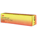 3M SDR-G Wire Marker Tape Refill Roll, Pre-Printed Letter G, White (7000031522) (10 Pack) - 7