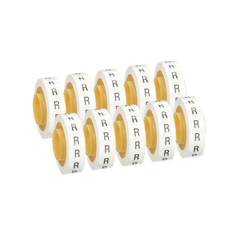 3M SDR-R Wire Marker Tape Refill Roll, White, Letter R (7000031533) (50 Pack) - 5