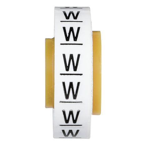 3M SDR-W Wire Marker Tape Refill Roll, Pre-printed W, White (7000031538) (10 Pack) - 3