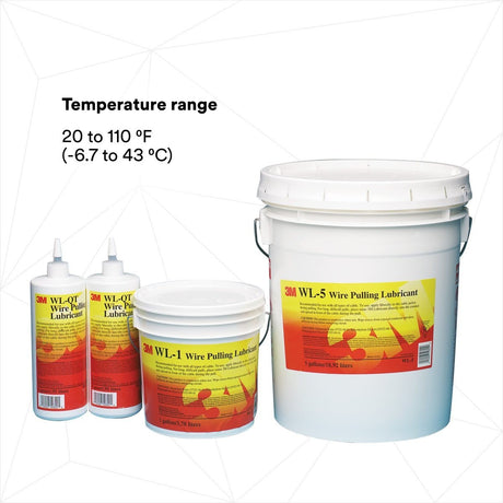 3M WL-5 Wire Pulling Lubricant Gel, Translucent White, 5 gal (7000031543) - 5
