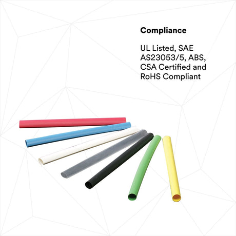 3M Heat Shrink Tubing Assortment Pack FP-301, Multi Color, 3/32 in ID, 6 in Length, 2:1 Shrink Ratio, 600V (FP0.094AS6P) (7000031556)  - (10Pack) - 2