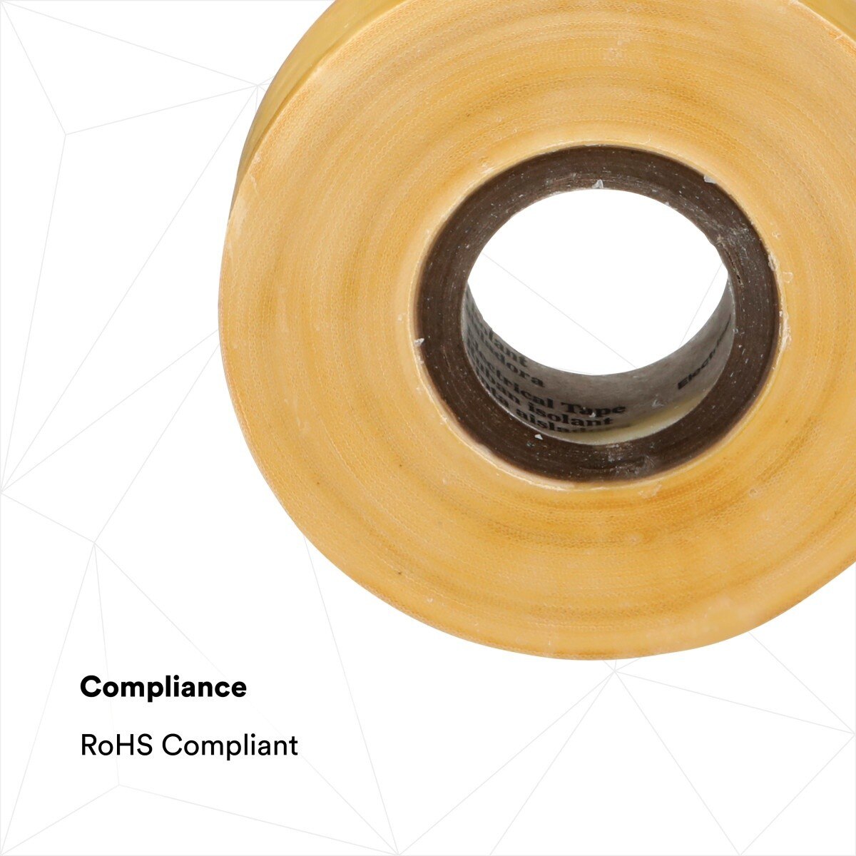 3M Scotch Varnished Cambric Tape 2510, Non-adhesive, Yellow, 3/4 in x 60 ft (2510-3/4X60FT) (7000031578)  - (20Pack)