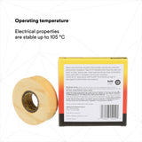 3M Scotch Varnished Cambric Tape 2510, Non-adhesive, Yellow, 3/4 in x 60 ft (2510-3/4X60FT) (7000031578)  - (20Pack) - 4