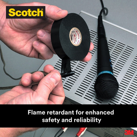3M 88-3/4X44FT Scotch Vinyl Electrical Tape Super 88, Black, 3/4 in x 44 ft, Premium Grade, Rubber Resin Adhesive, PVC Backing (7000031579) - 7