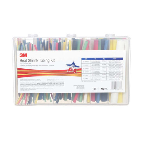 3M FPASSTAS6"K Heat Shrink Tubing FP-301-Color Assortment Kit, 1 Kit with Tubes, One Size (7000031588)  - (5Pack)