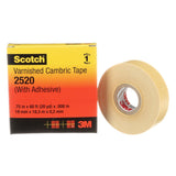 3M 7000031629 Scotch Varnished Cambric Tape 2520, Electrically Insulating, Moisture Resistant, Yellow, 8 mil, 3/4 in x 60 ft (2520-3/4X60FT) (7000031629)  - (20Pack)