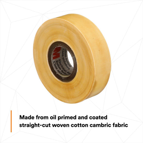 3M 7000031629 Scotch Varnished Cambric Tape 2520, Electrically Insulating, Moisture Resistant, Yellow, 8 mil, 3/4 in x 60 ft (2520-3/4X60FT) (7000031629)  - (20Pack) - 3