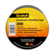 3M Scotch Electricians Duct Tape 2000, Gray, 2 in x 50 yd Roll (2000-2X50YD) (7000031684)  - (12Pack)