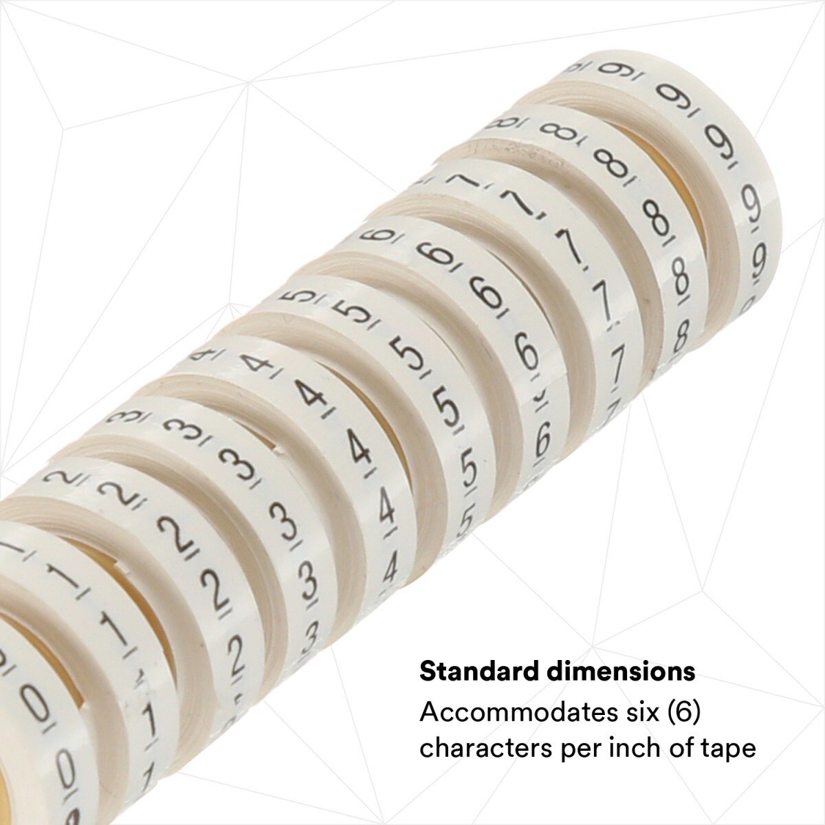 3M ScotchCode Wire Marker Tape Refill Roll, Numbers 0-9, White, 2.4 m x 5.46 mm (SDR-0-9) (7000031760)  - (10Pack) - 5