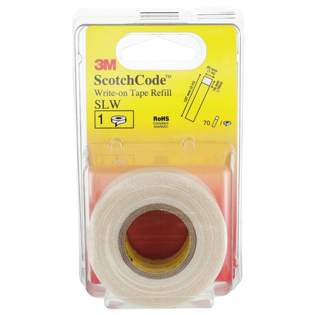 3M SLW-REFILL Write-On Tape Refill Roll, White, 1 in x 5 in for Wire Marking (7000031767) - 6